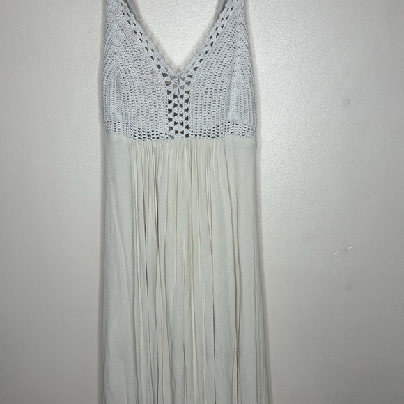Lulus | Cream Crochet Top Maxi Dress | Beach Wedding | Vacation | Boho Vibes M - Picture 6 of 11